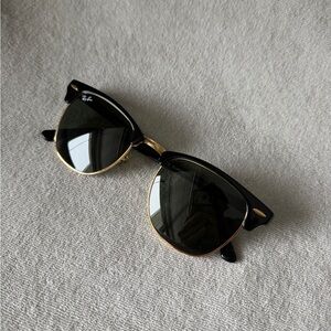 Ray-Ban Clubmaster Classic Black and Gold Sunglasses mens
